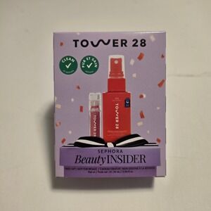 Tower 28 Sephora Beauty Insider SOS Facial Spray Lip Jelly Pistachio Set NIB